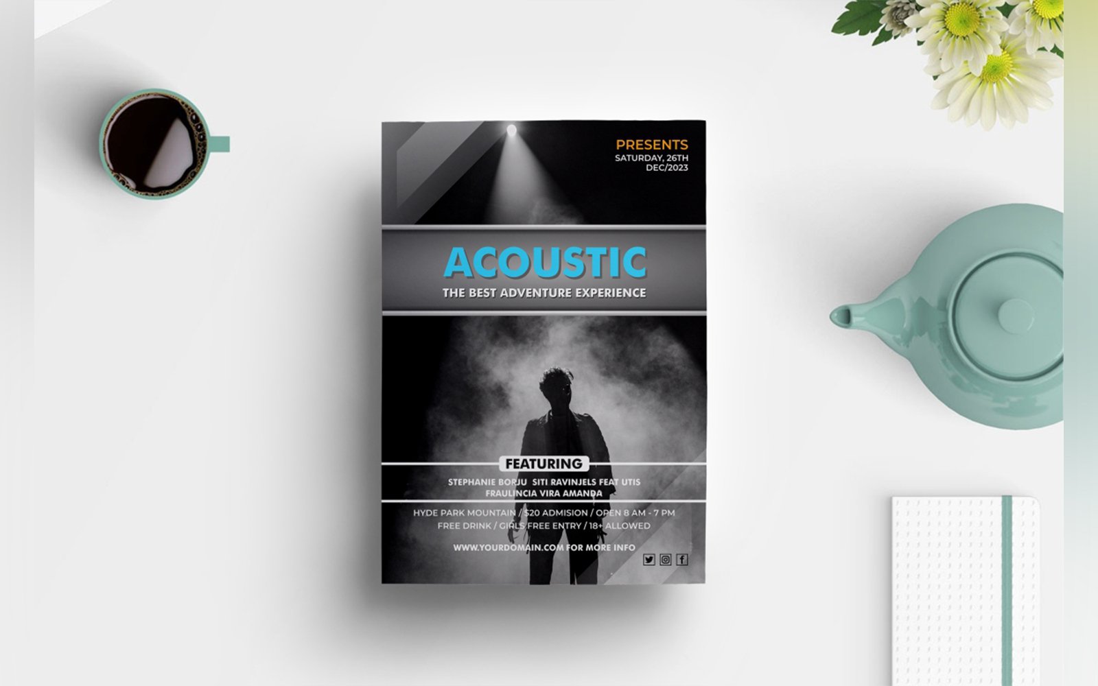 Acoustic Flyer Design Template