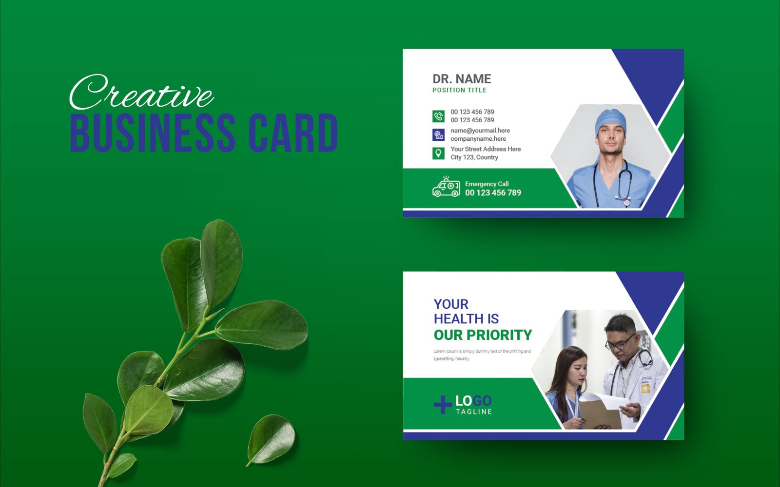 Medical Business Card Design Template