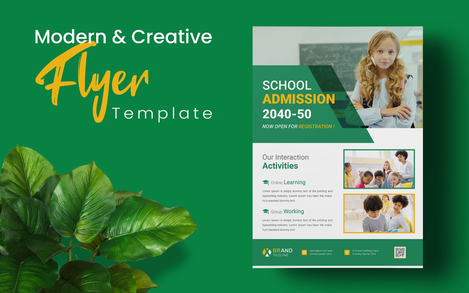 Kids School Admission Flyer Template Design