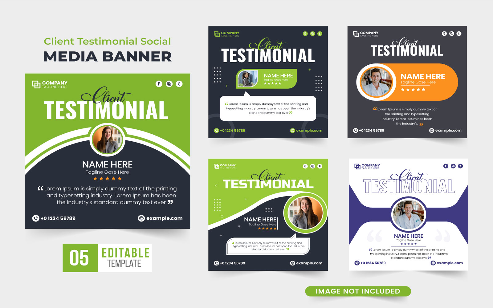 Client Testimonial Bundle Vector Design