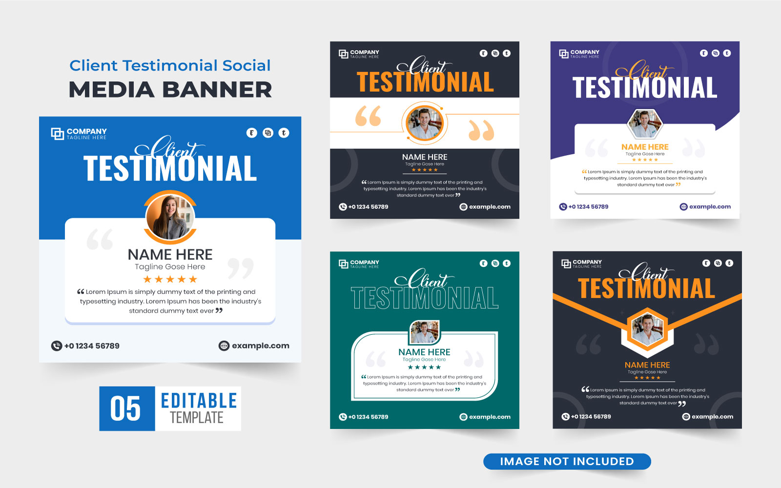 Business Testimonial Collection Vector