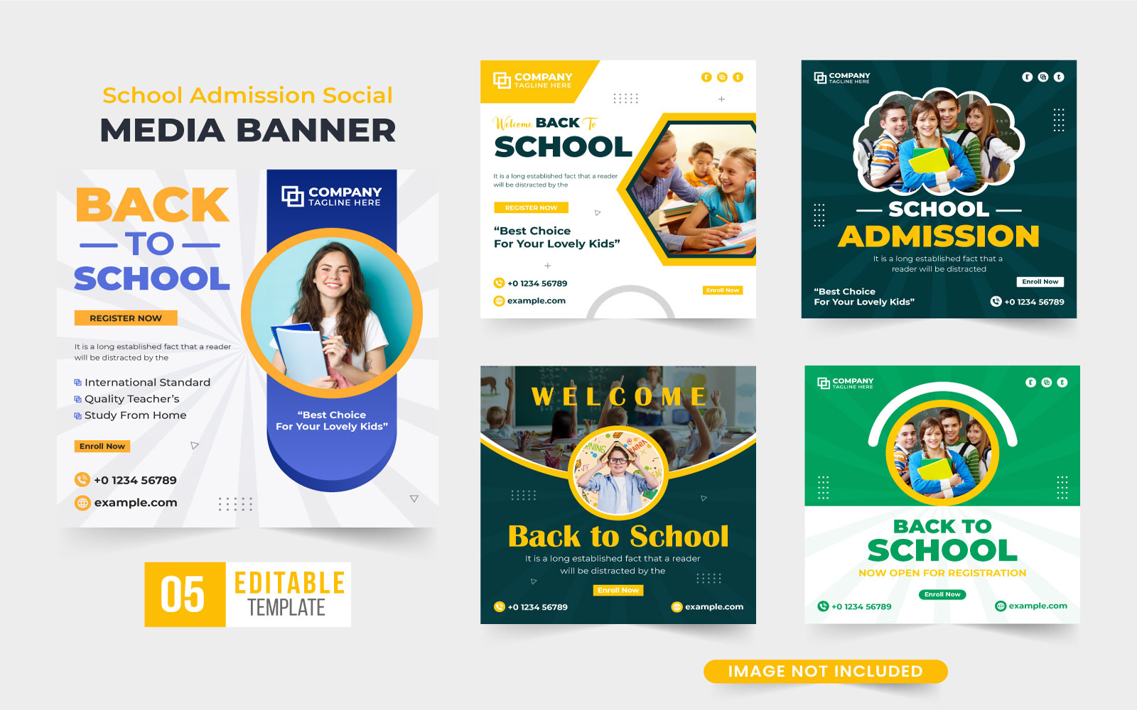 Academic School Admission Template Set