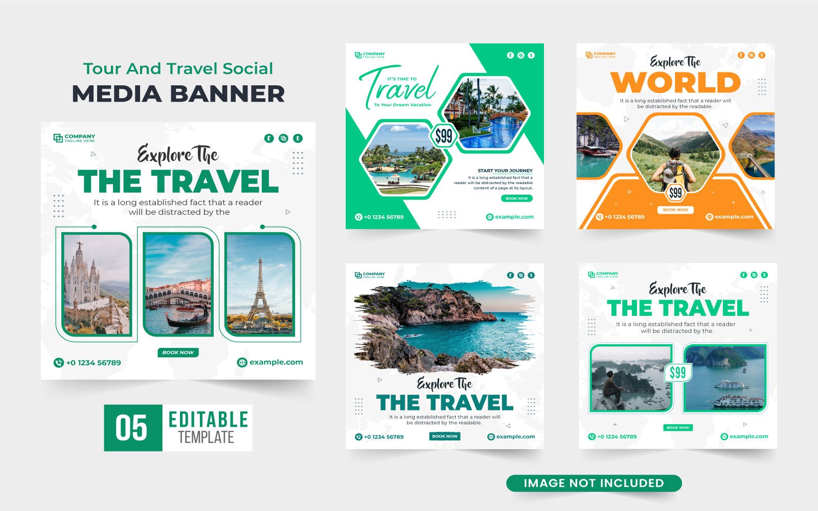 Travel Agency Web Banner Collection