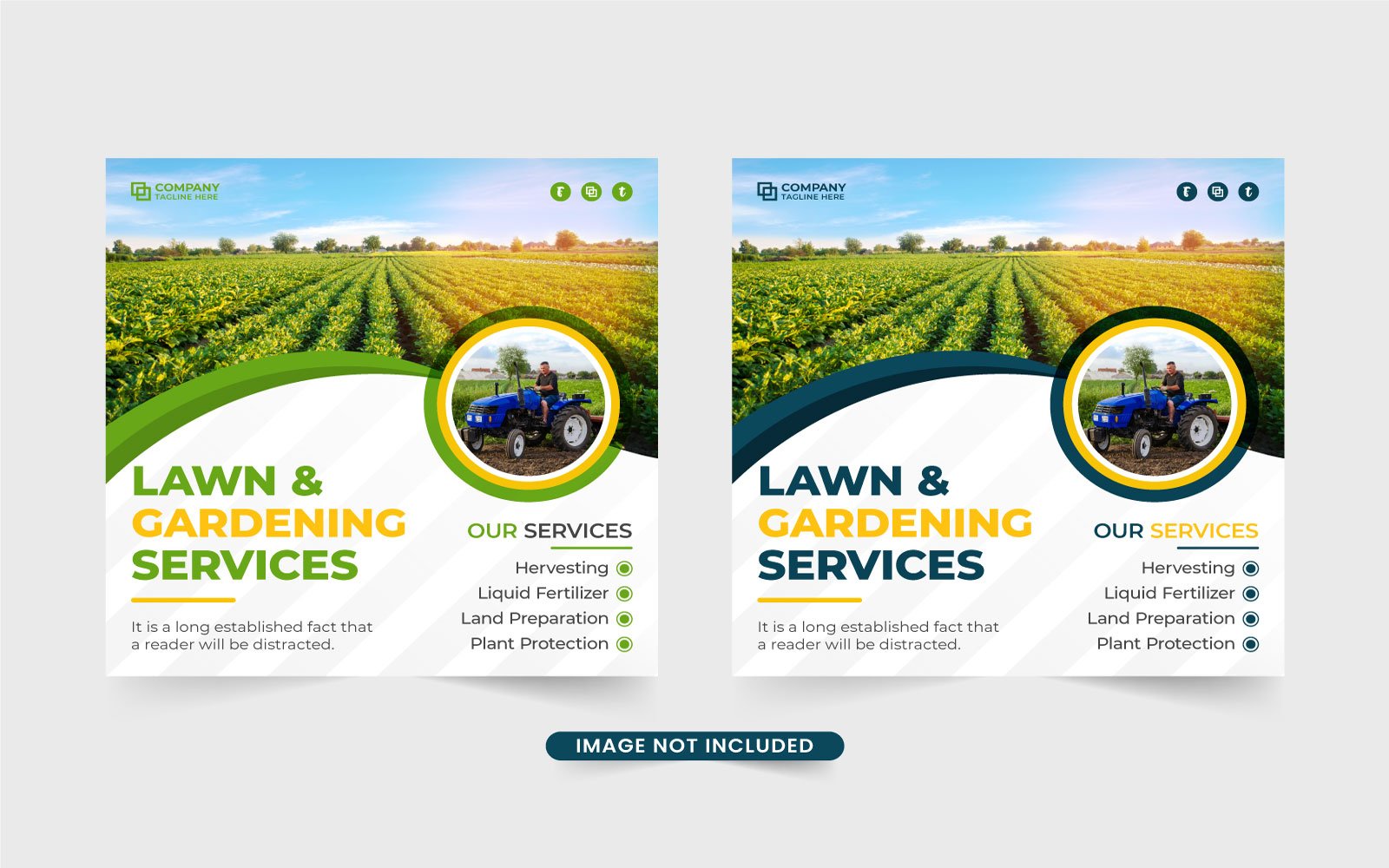 Harvesting service template vector