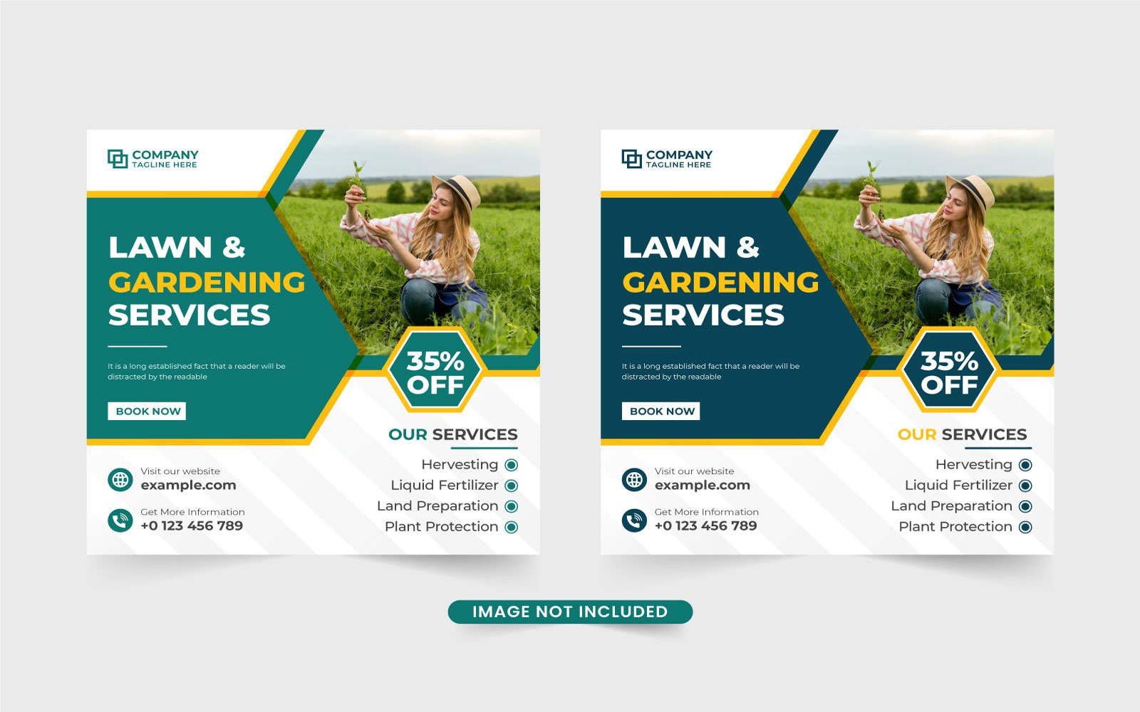 Farming service web banner template