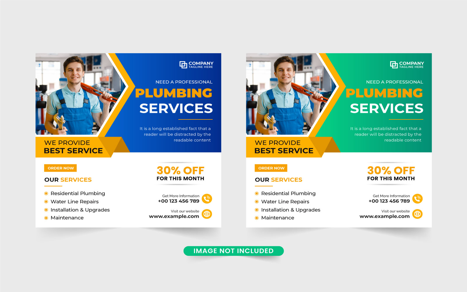 Handyman service web banner template
