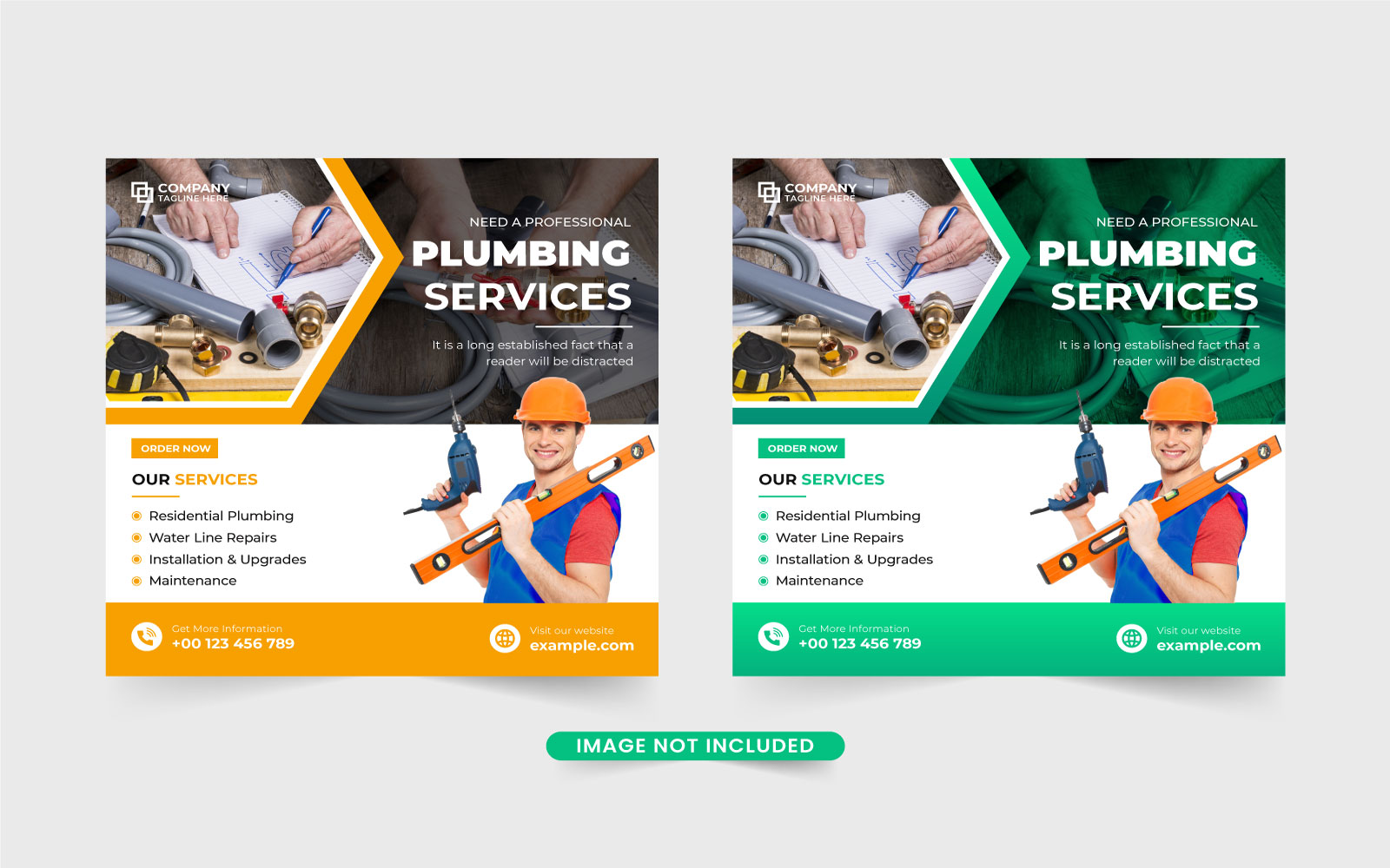 Plumber and repair service template