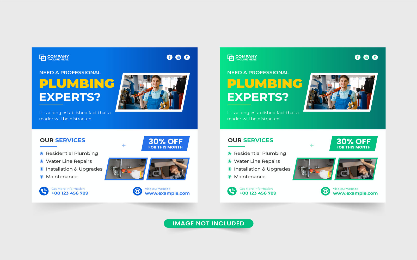 Corporate plumbing template vector