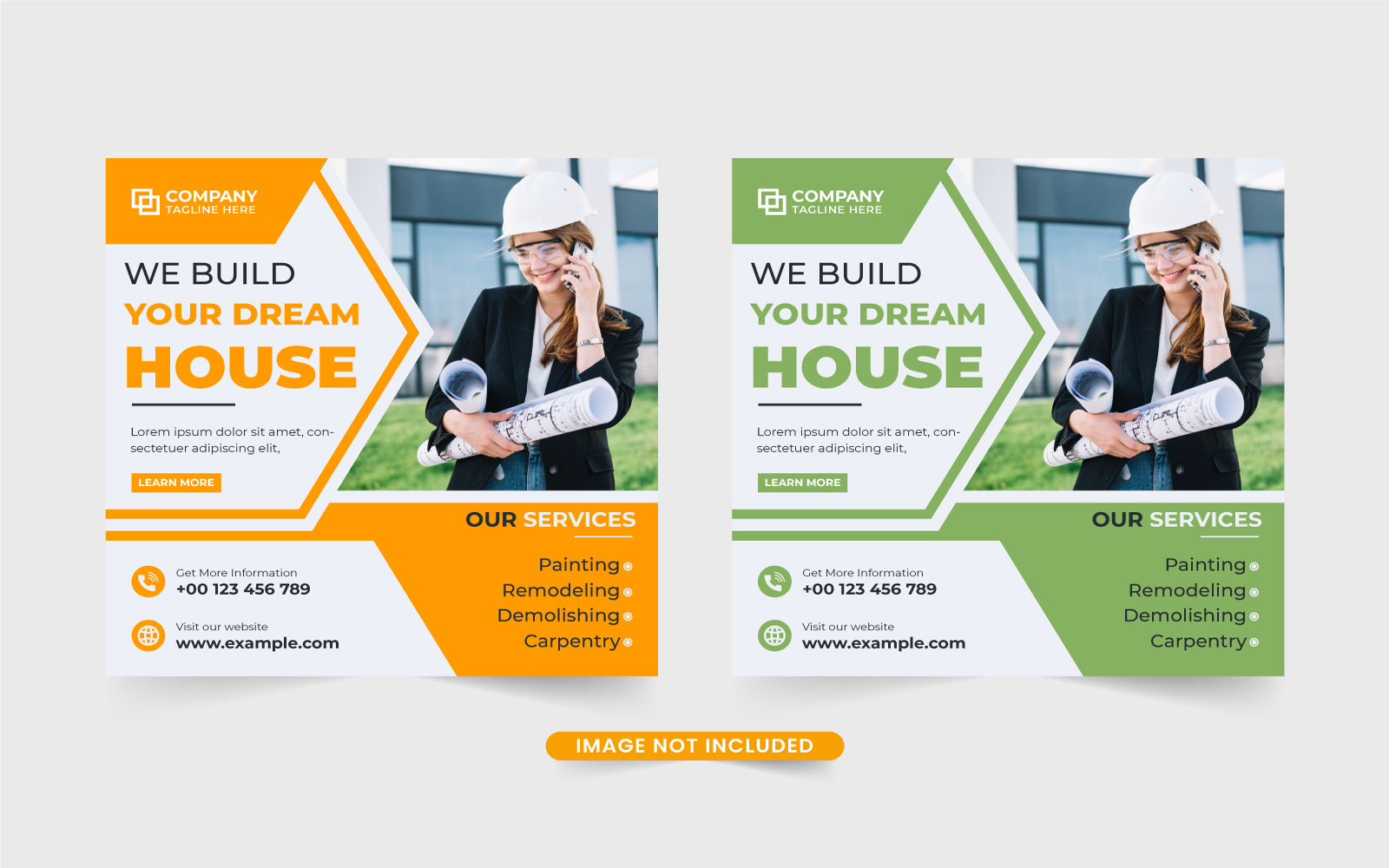 House construction template vector