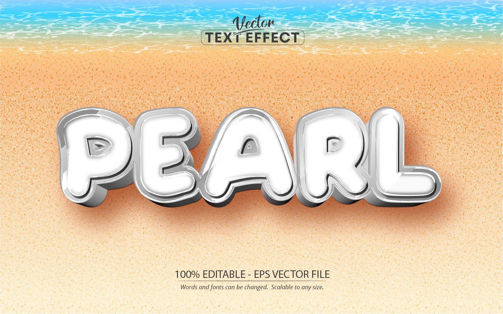 Pearl - Editable Text Effect, Comic And Cartoon Text Style, Graphics Illustration