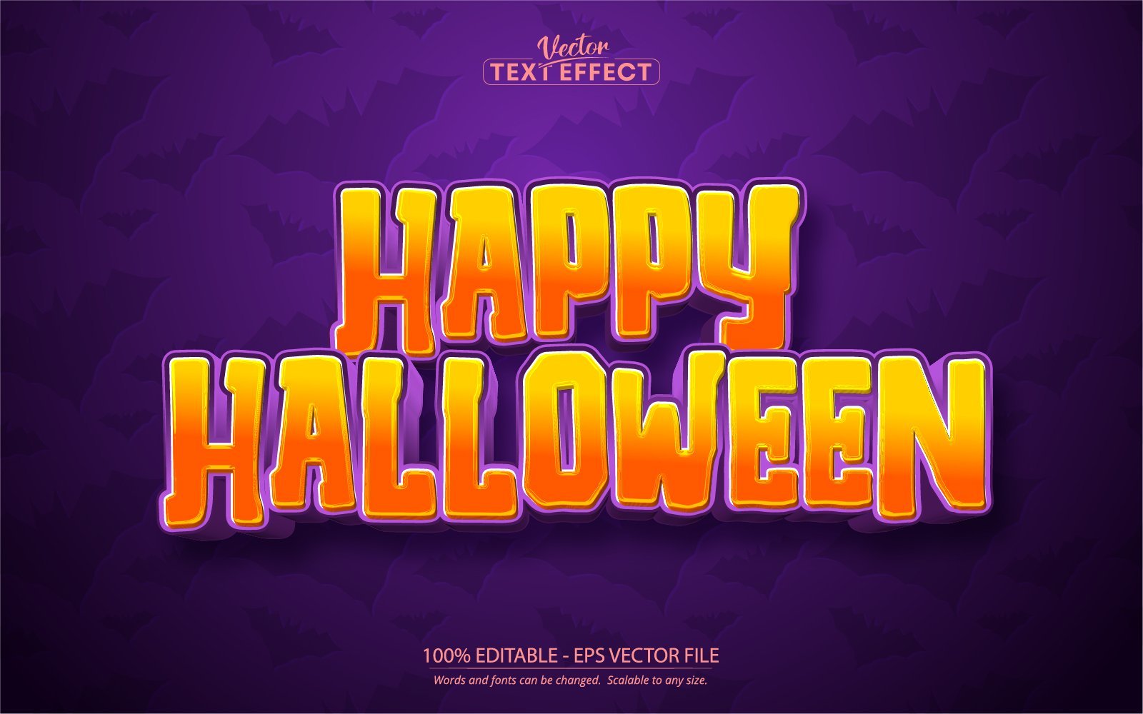 Halloween - Editable Text Effect, Halloween And Cartoon Text Style, Graphics Illustration