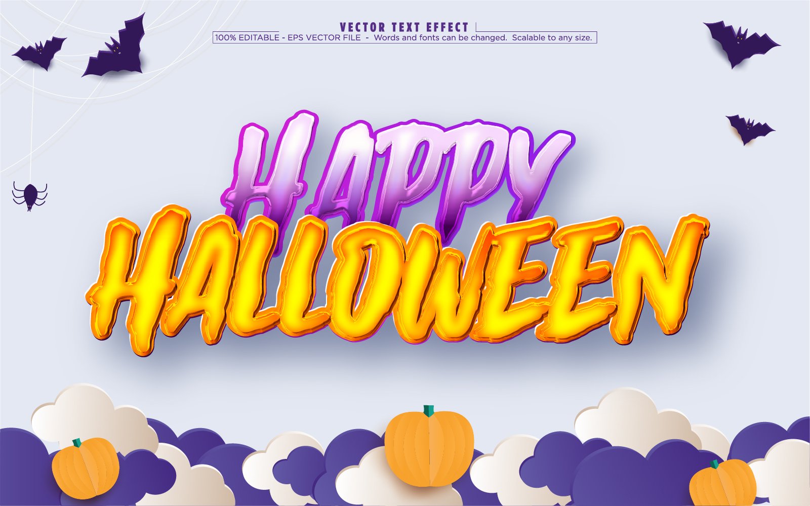 Happy Halloween - Editable Text Effect, Halloween And Cartoon Text Style, Graphics Illustration