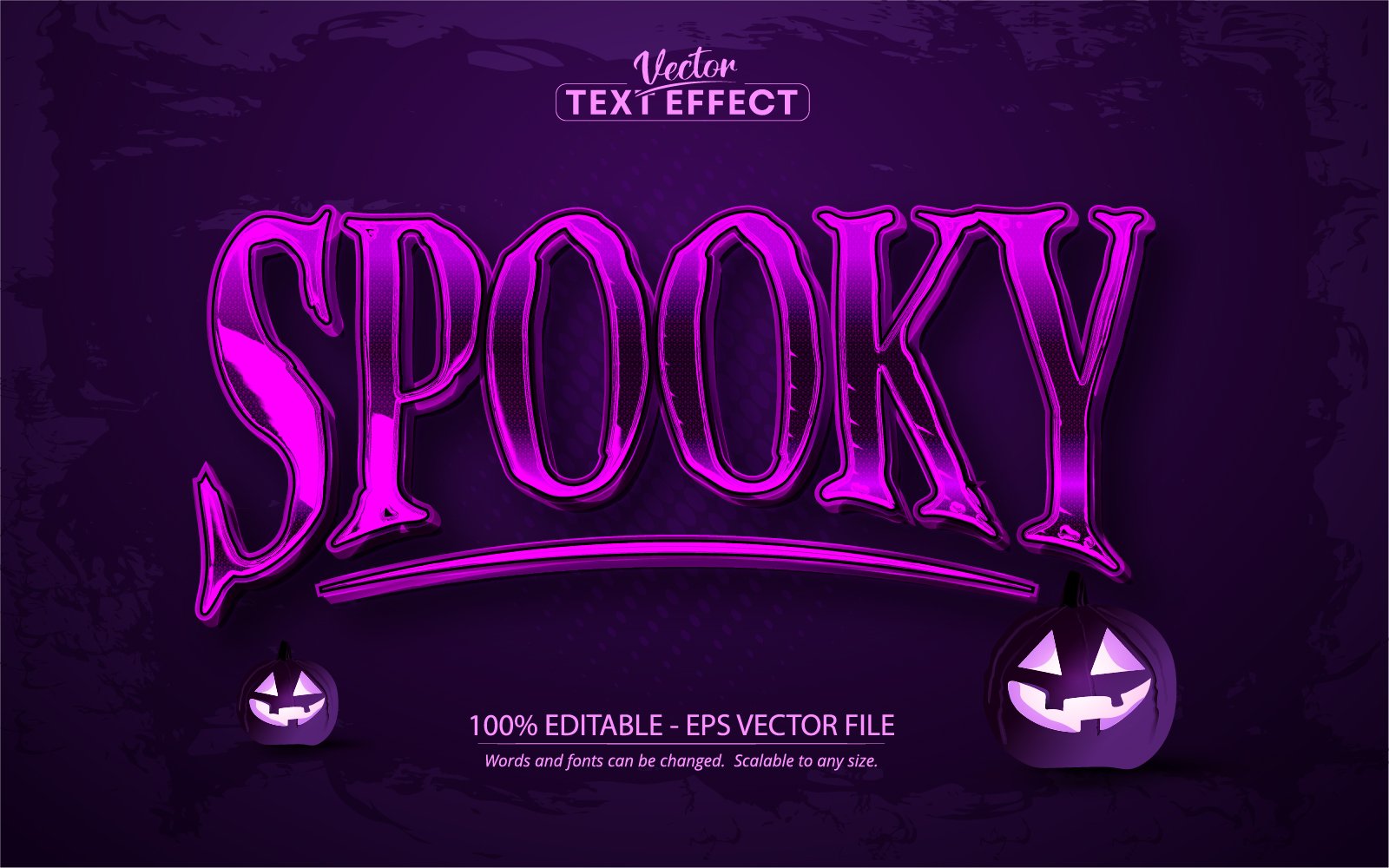 Spooky - Editable Text Effect, Halloween And Cartoon Text Style, Graphics Illustration