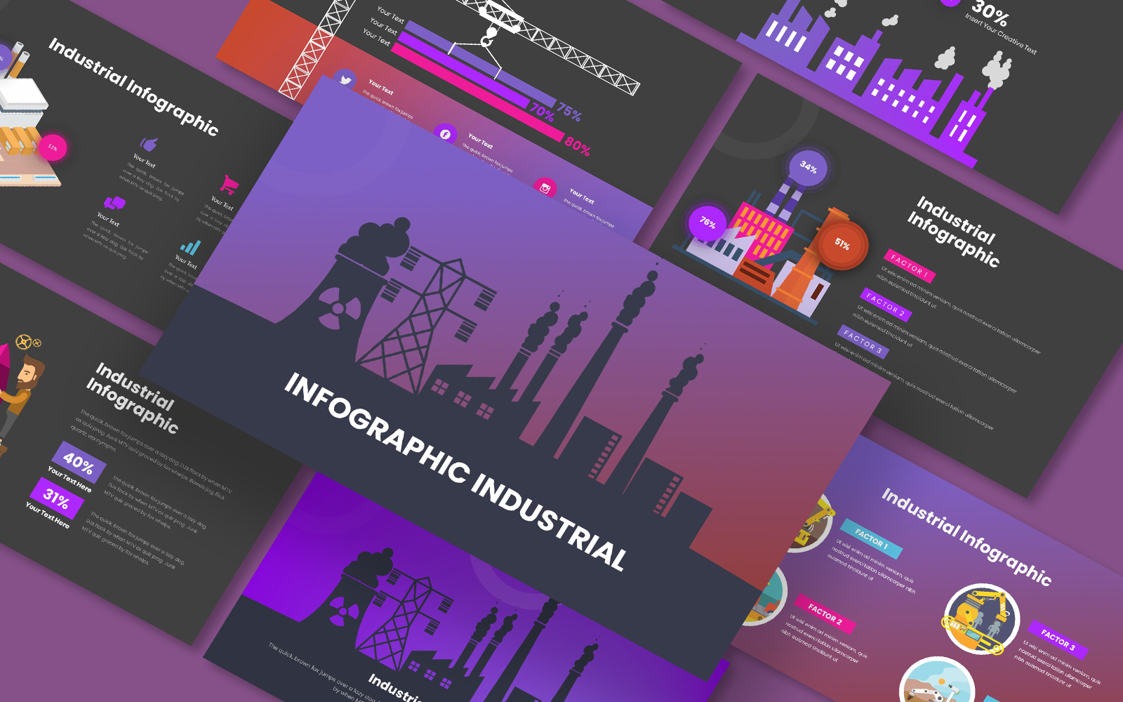 Factory Infographic Google Slides Template