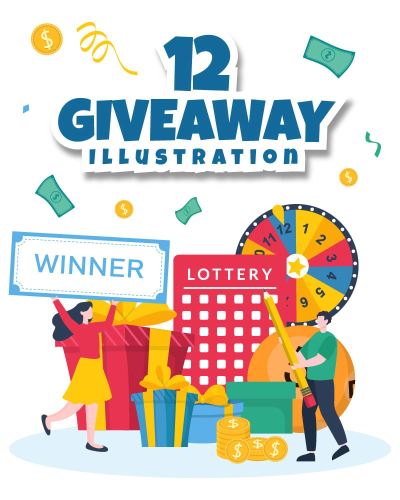 12 Giveaway Win a Prize Illustration