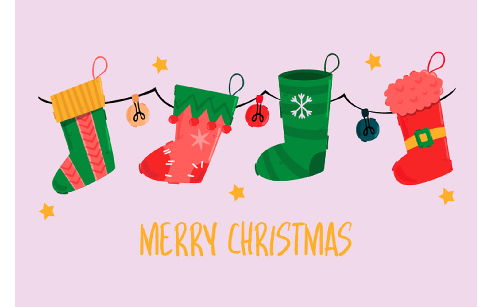 Christmas Socks Background Illustration