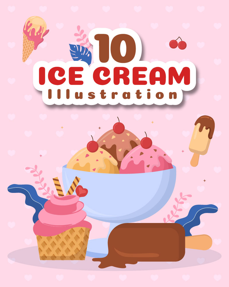 10 Ice Cream Illustration