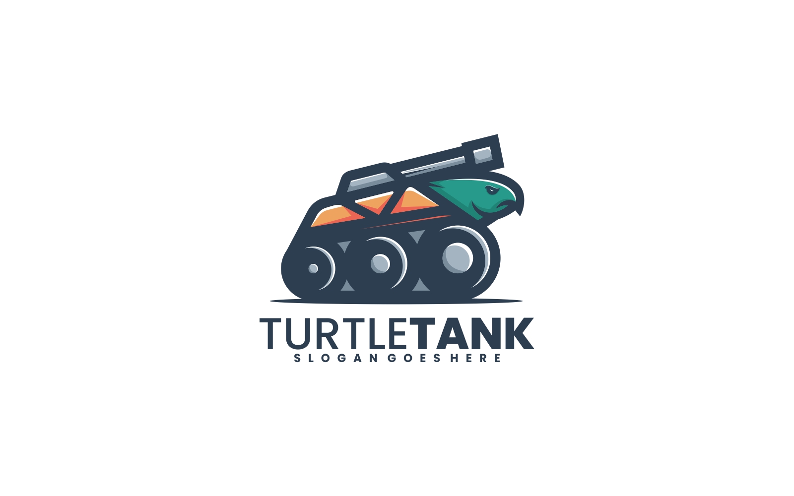 Turtle Tank Simple Mascot Logo
