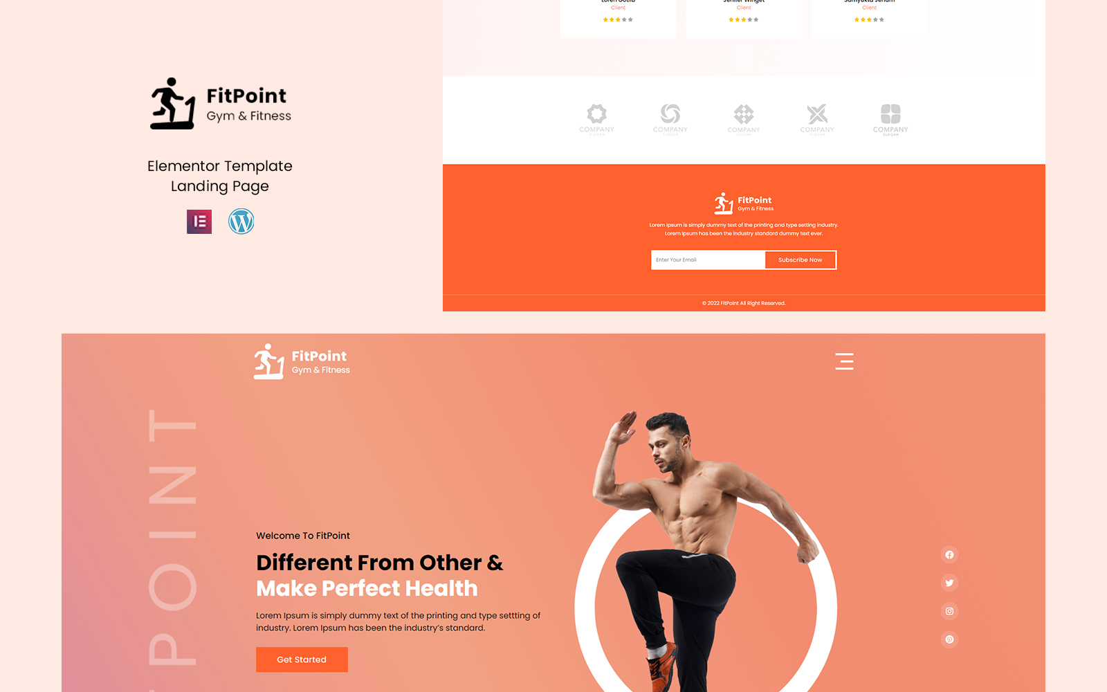 FitPoint - Gym and Fitness Elementor Landing Page Template