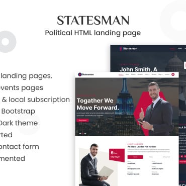 Politician Politics Responsive Website Templates 276520