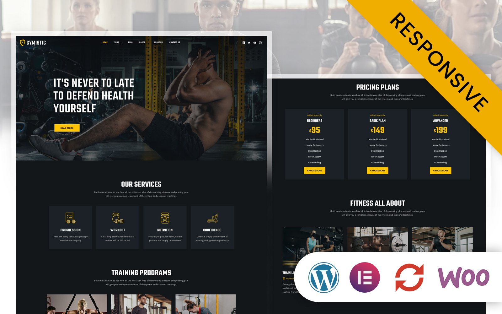 Gymistic - Gym Fitness Elementor WordPress Theme