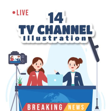 Channel Tv Illustrations Templates 276615