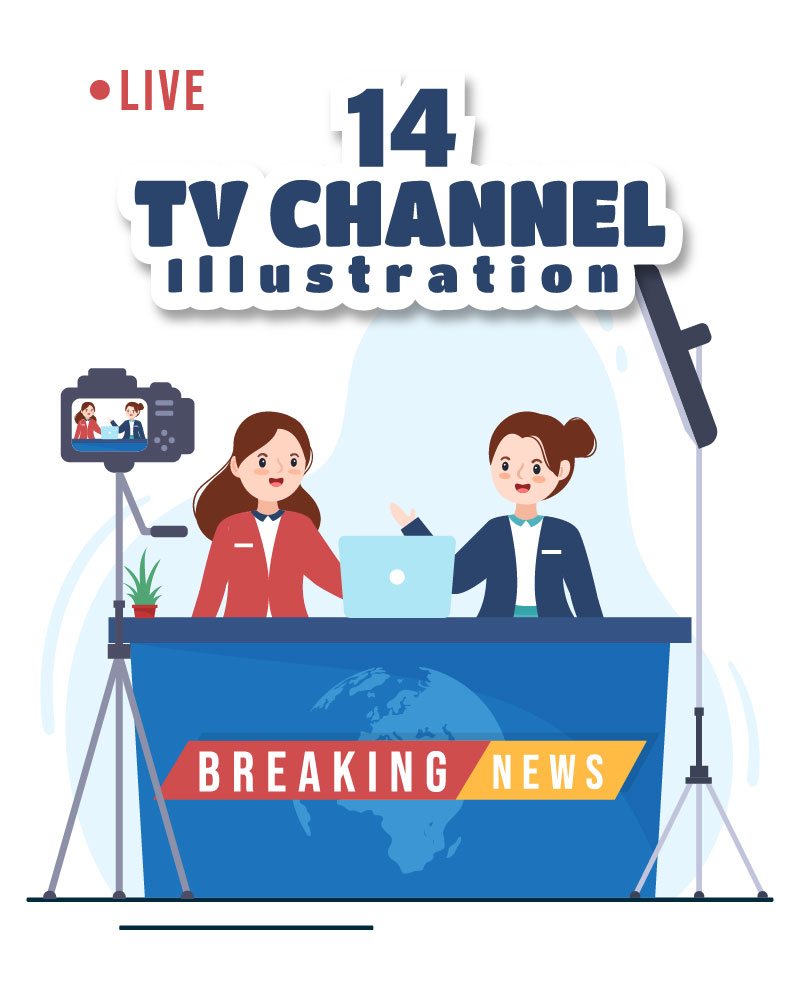 14 TV Channel Illustration