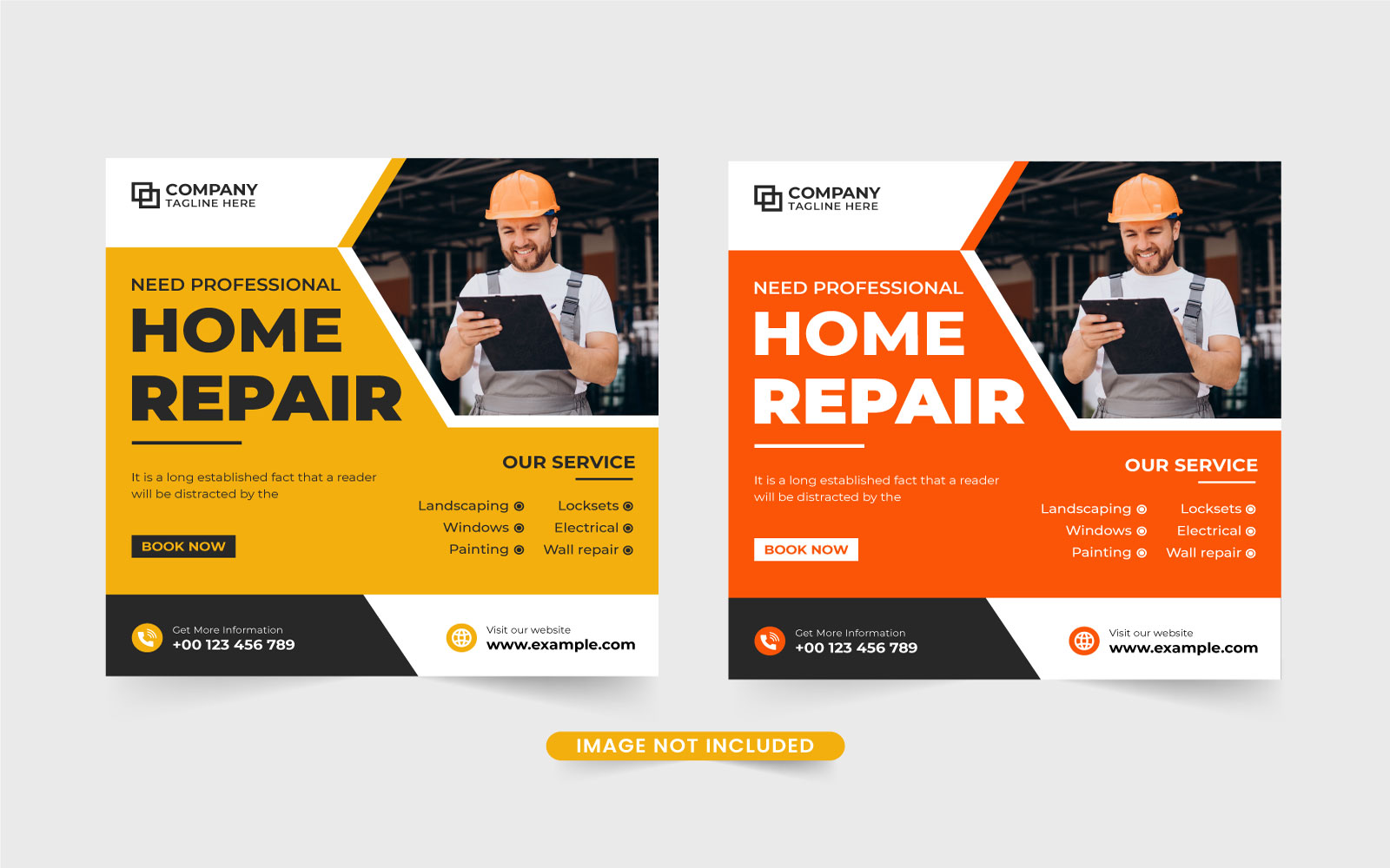 Home repair service template vector