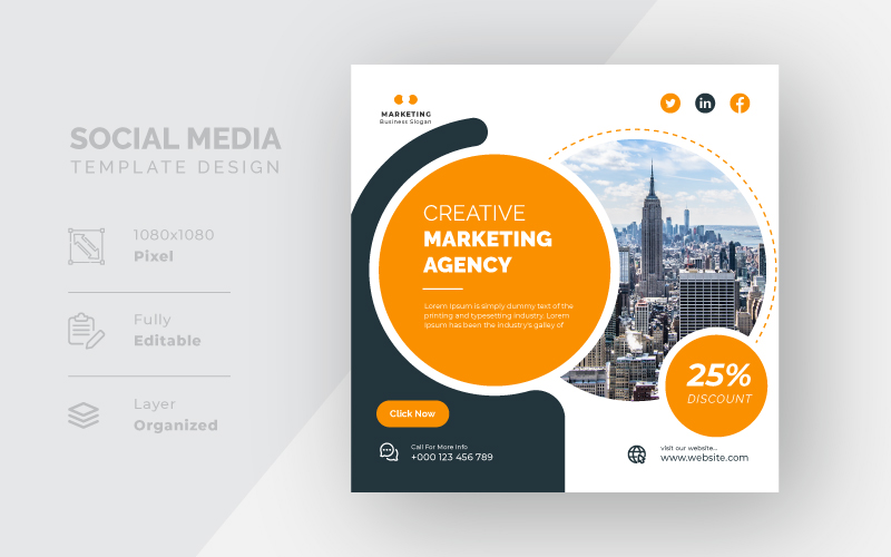 Digital Marketing Social Media Post Web Banner Template Design