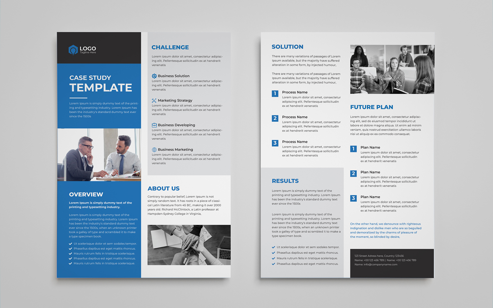Case Study Double-Side Flyer Template