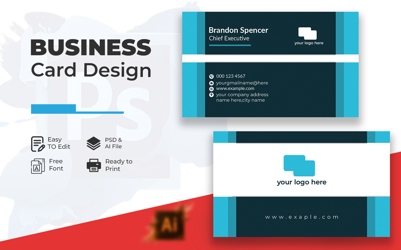 Business or Visiting Card Design  Templates