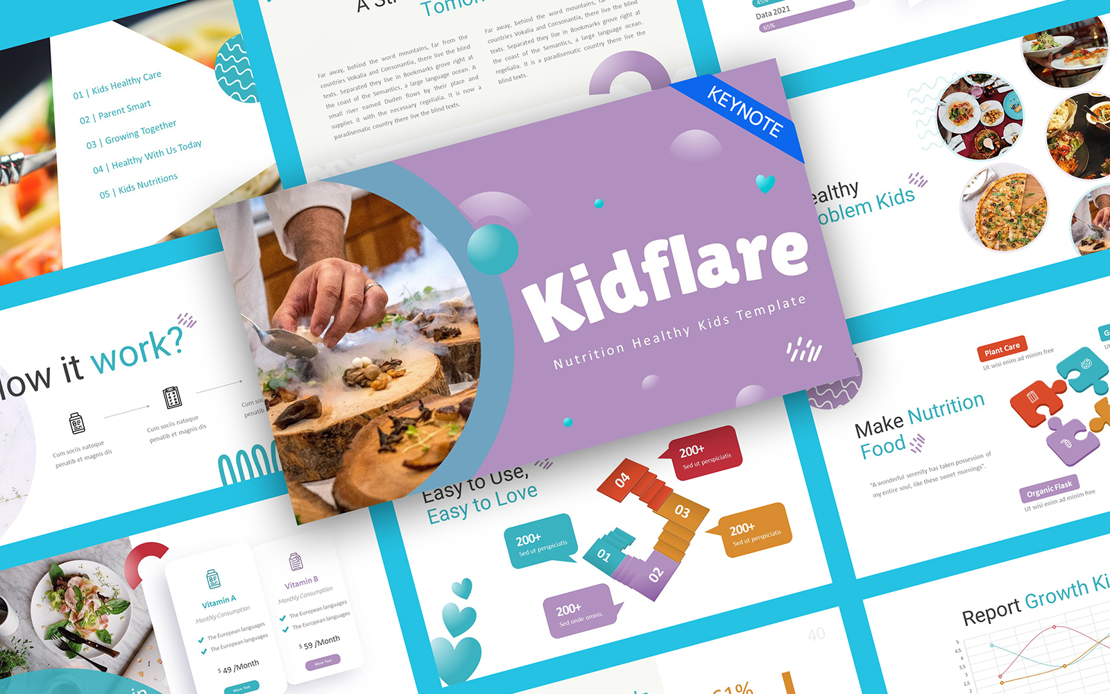 Kidflare Healthy Food Google Slides Template