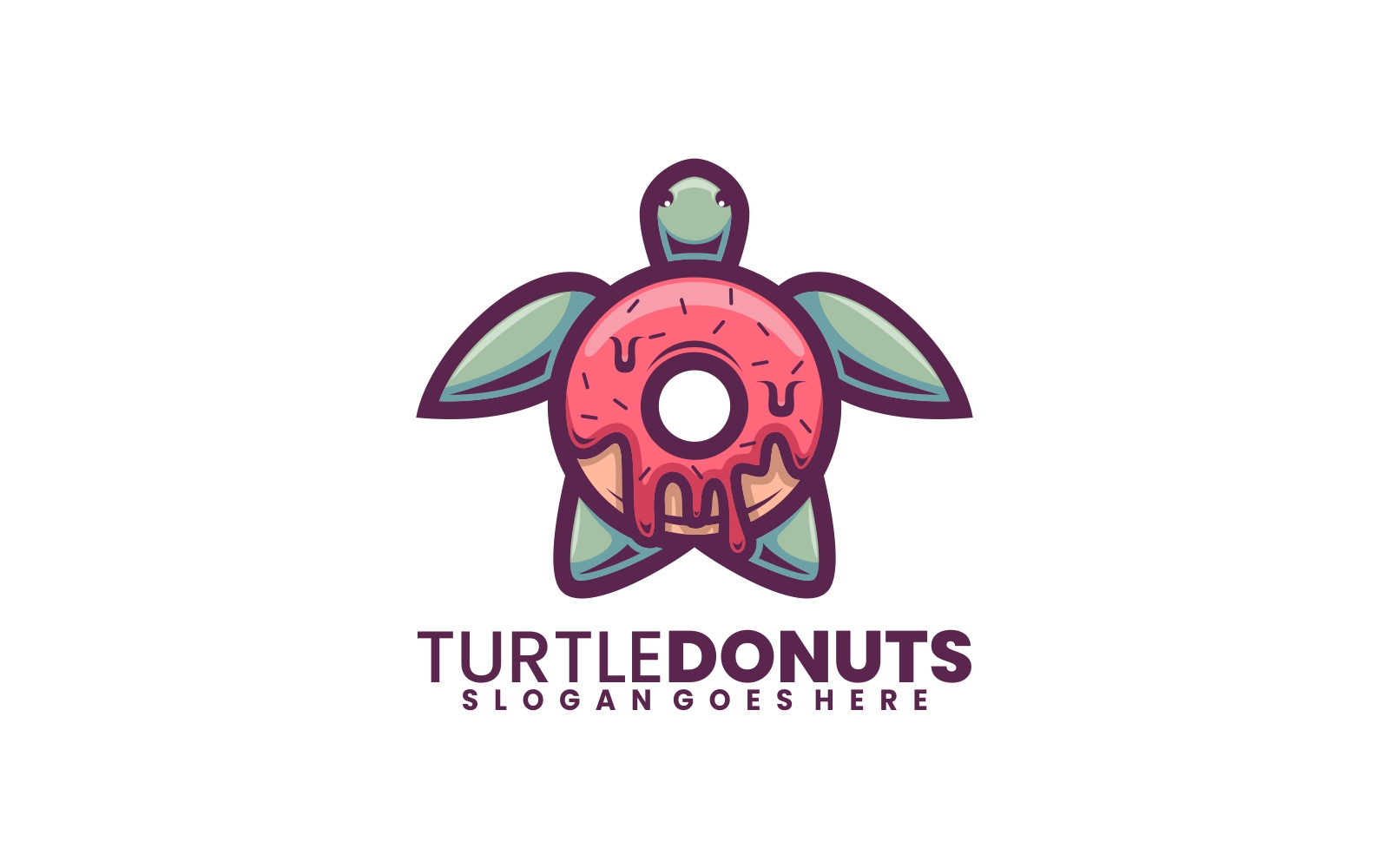 Turtle Donuts Simple Logo