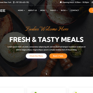 Sushi Menu Responsive Website Templates 276928
