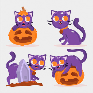 Cat Character Illustrations Templates 277038
