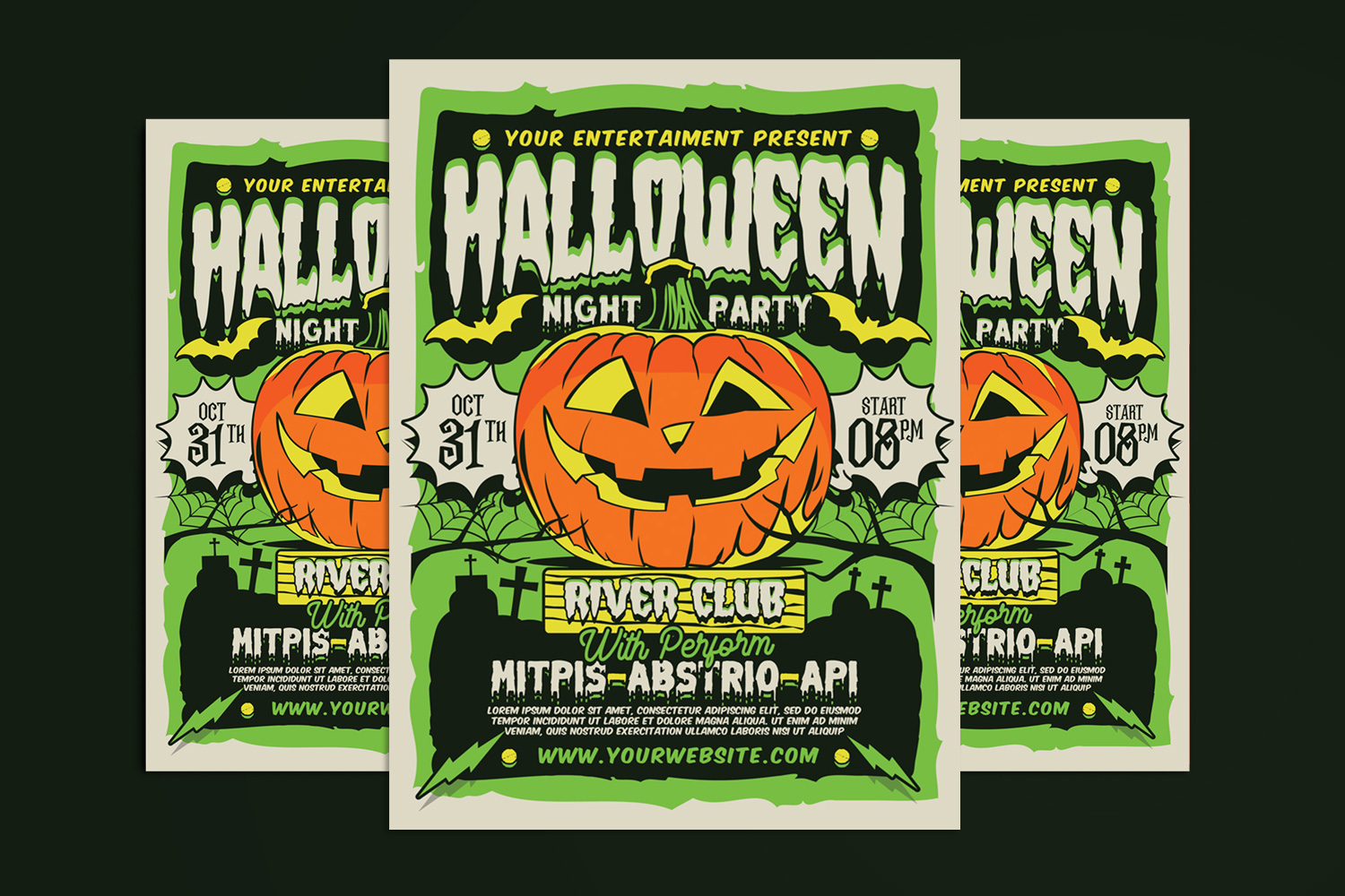 Halloween Night Party Flyer Template