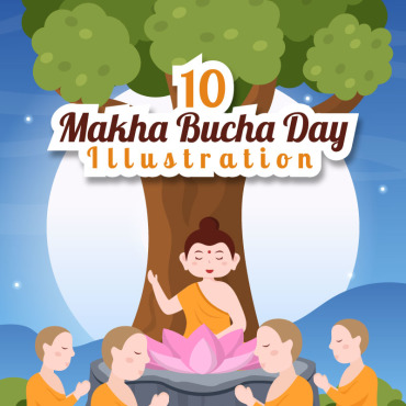 Bucha Makha Illustrations Templates 277126