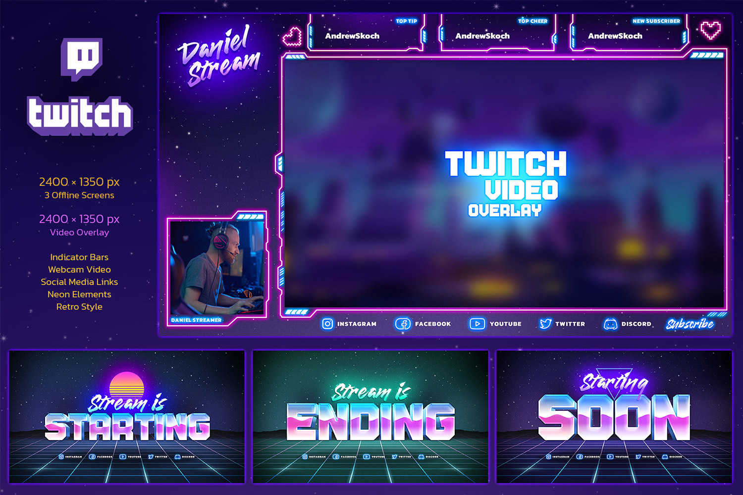 Twitch Gaming Templates for Stream