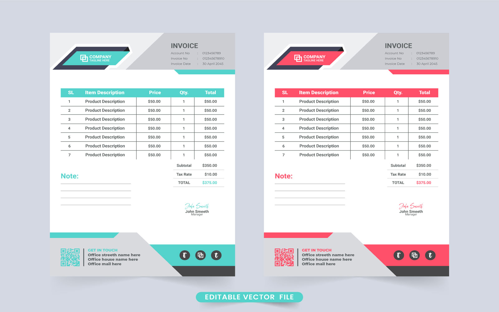 Creative voucher template vector design