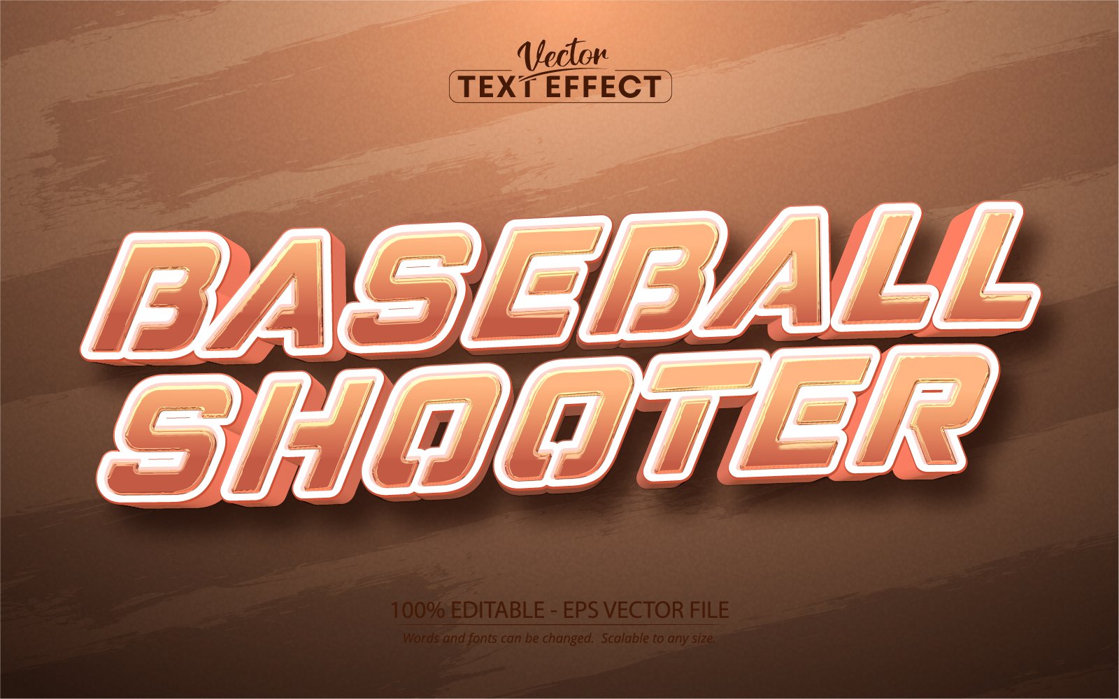 Baseball Shooter - Editable Text Effect, Sport And Team Text Style, Graphics Illustration
