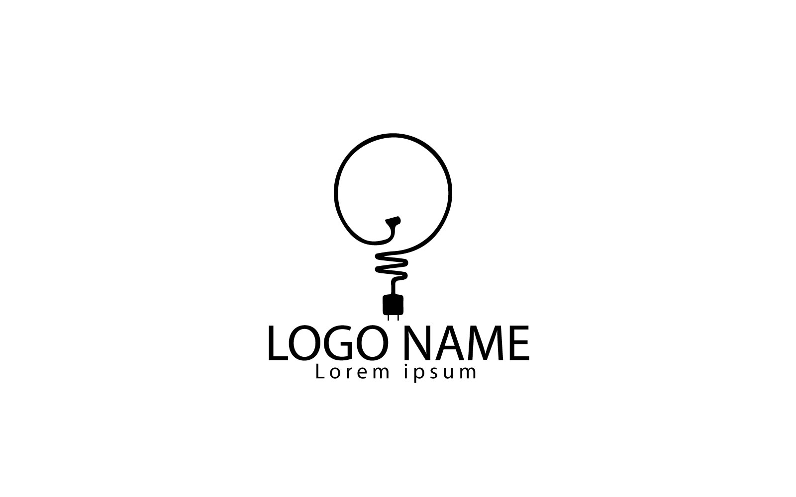 Minimalist Bulb Logo Design