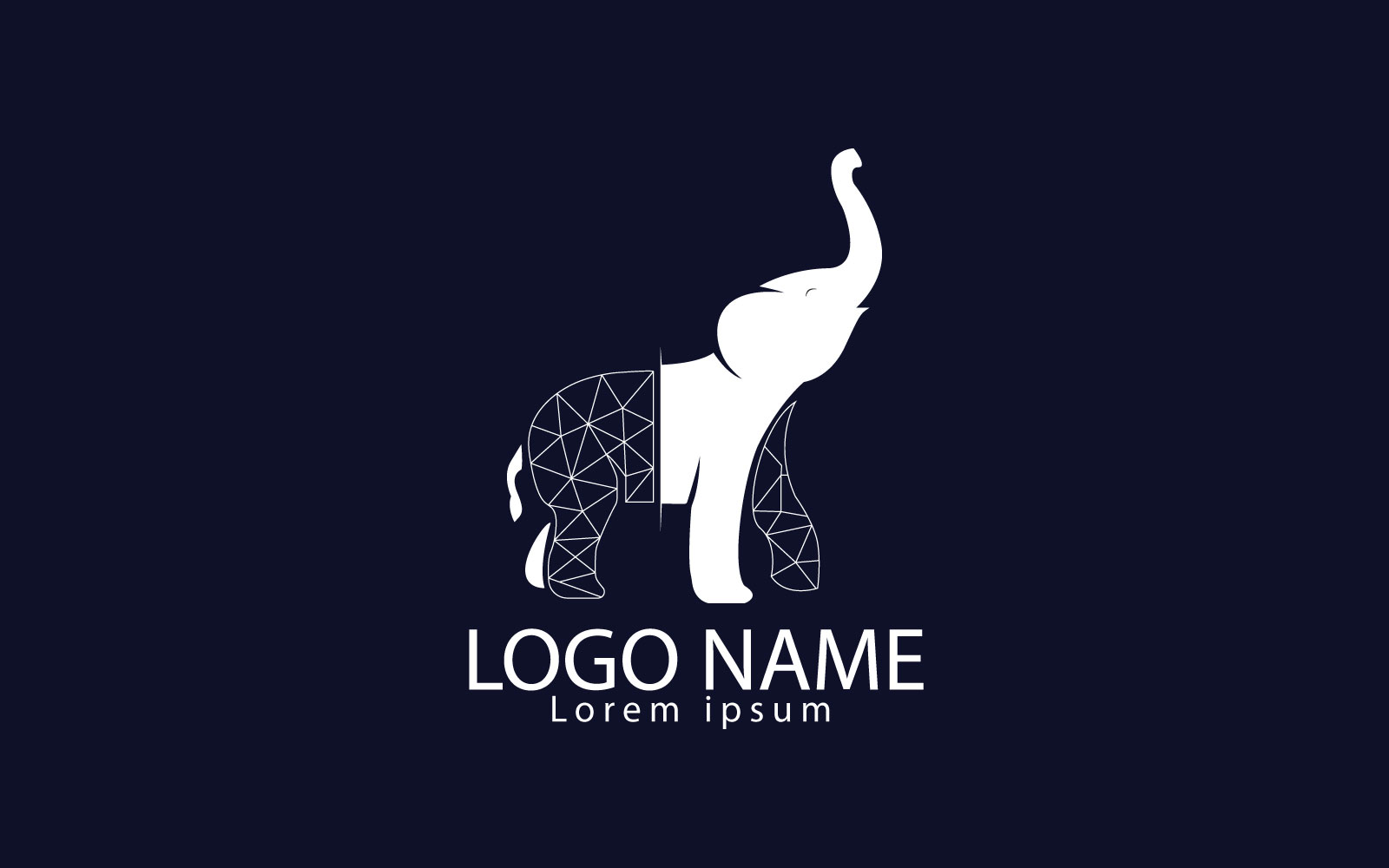Geometrical Elephant Logo Design