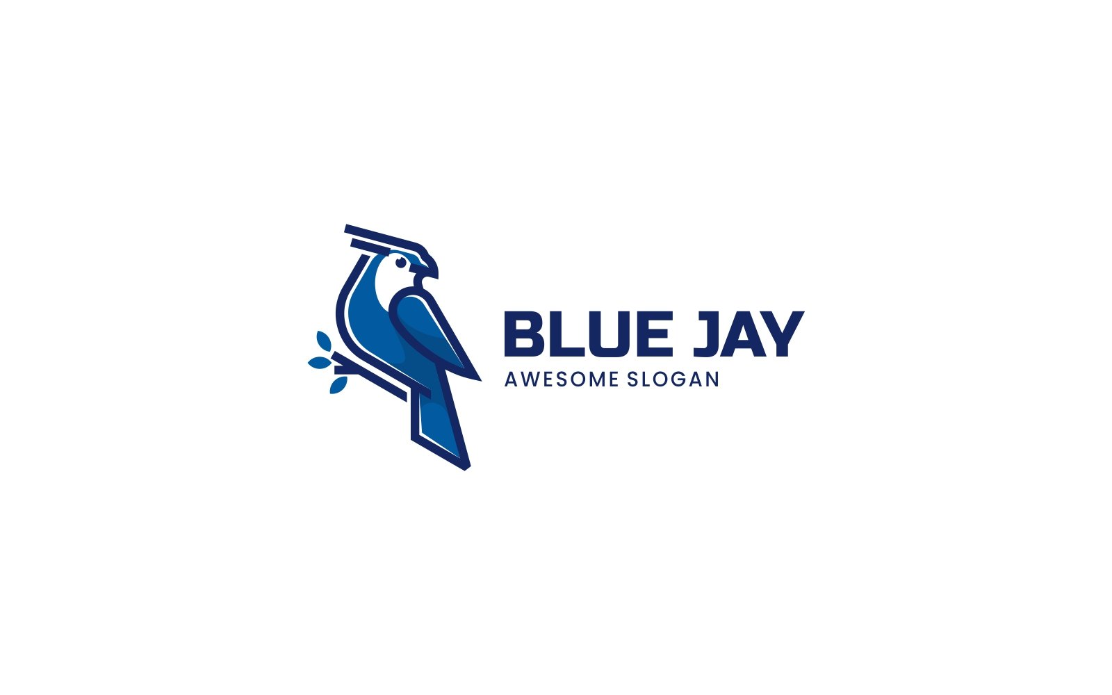 Blue Jay Simple Mascot Logo Style