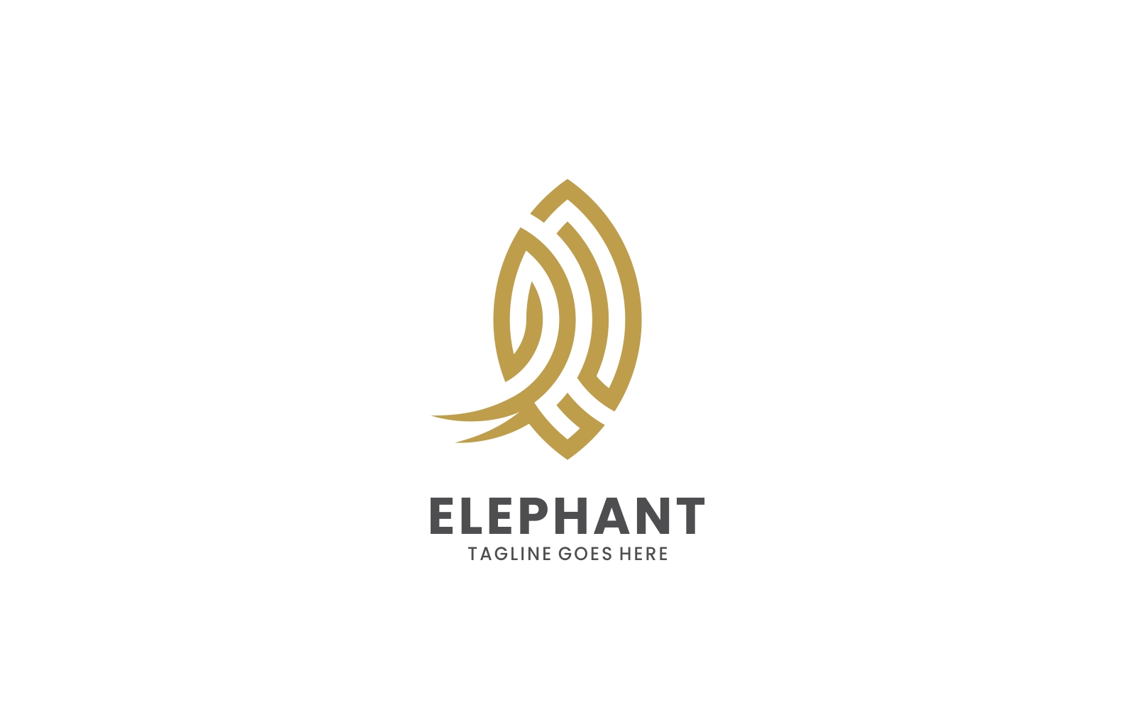 Elephant Line Art Logo Style Vol.2