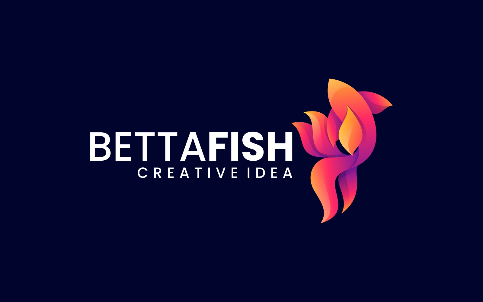 Bettafish Gradient Logo Design