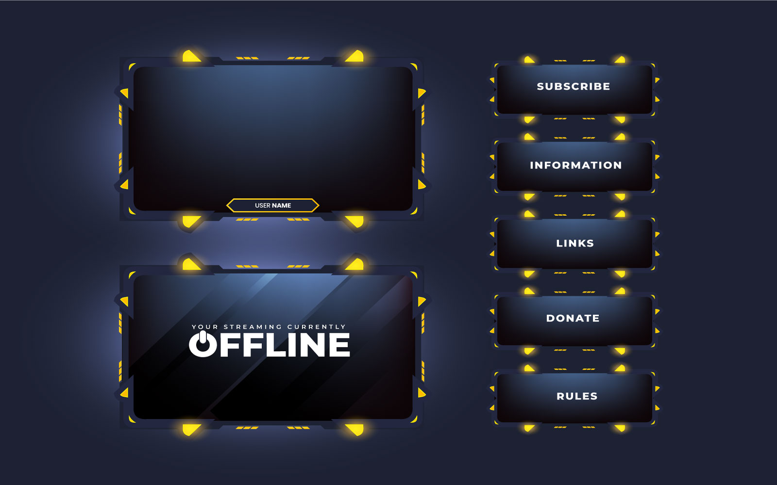 Stream overlay vector for screen panel