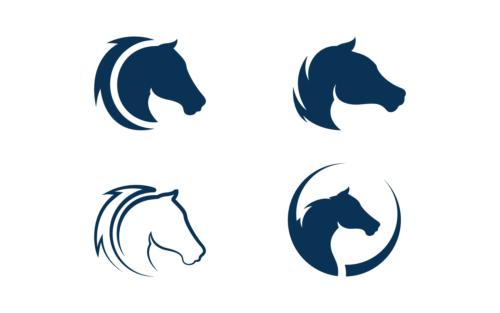 Horse logo template. Vector illustration. V10