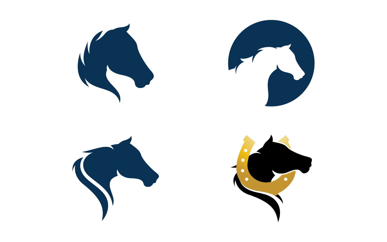 Horse logo template. Vector illustration. V11