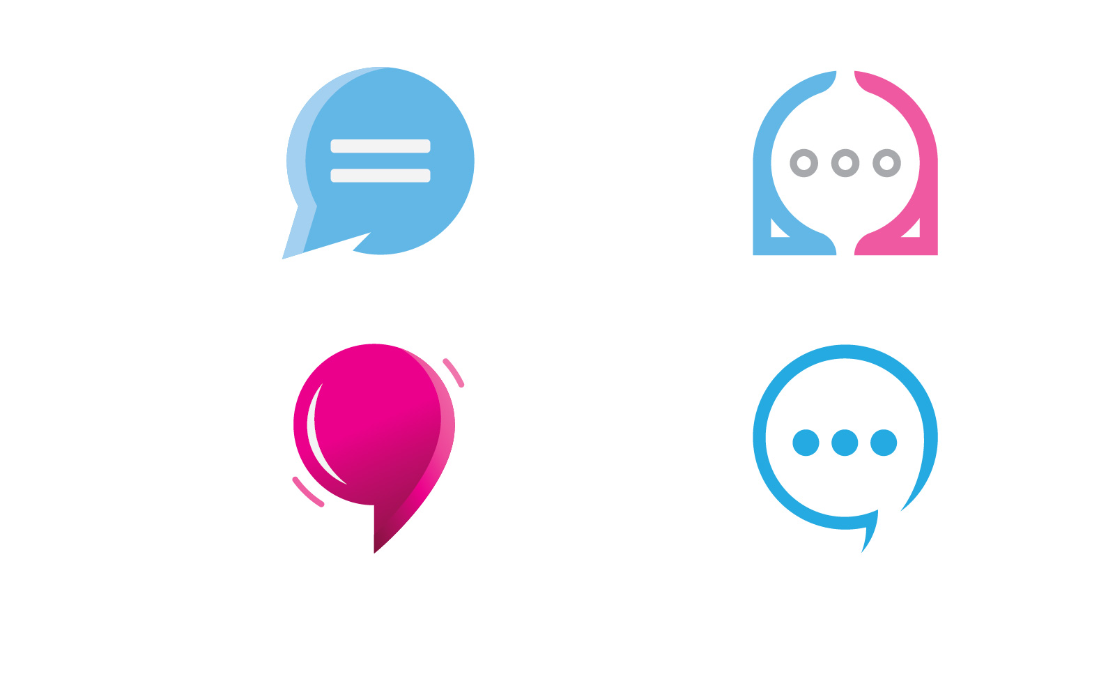 Bubble Chat template. Vector illustration. V13