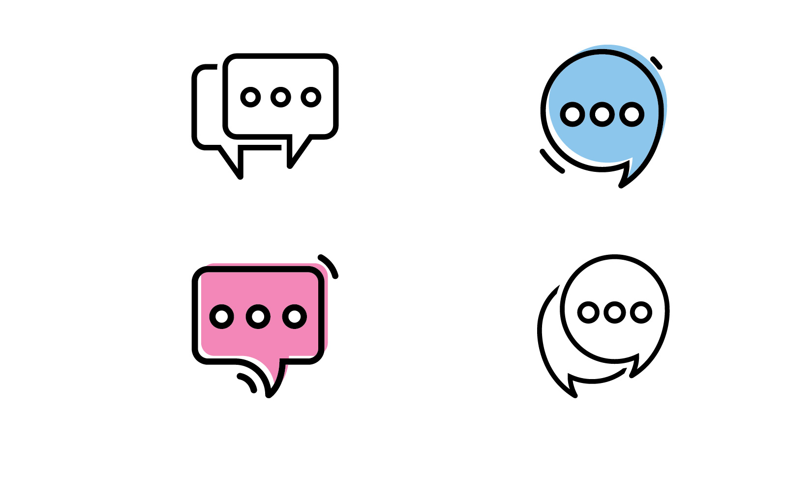 Bubble Chat template. Vector illustration. V16